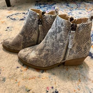 Snakeskin Booties
